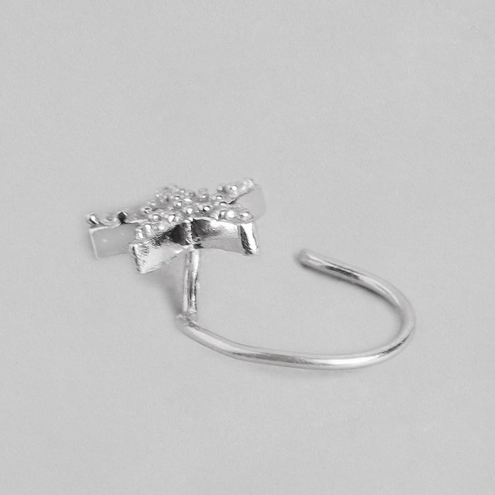 Shooting Star Magic 925 Sterling Silver Rhodium CZ Nosepin