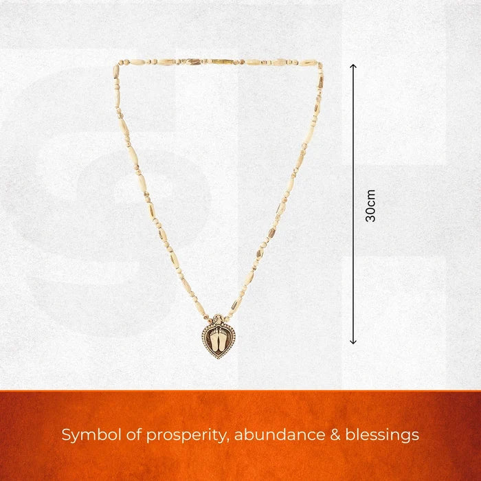 Shri Laxmi Charan Tulsi Mala Pendant | Blessings of Shri Laxmi