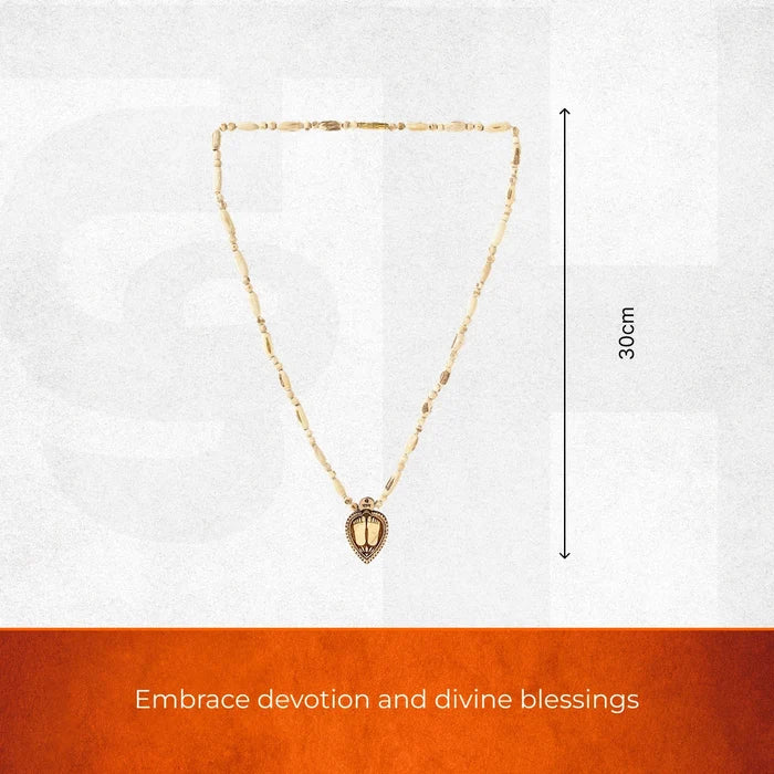 Shri Ram Charan Tulsi Mala Pendant | Blessings of Shri Ram Ji - view 2