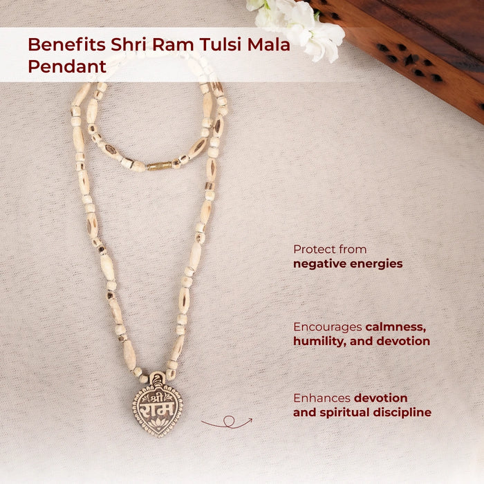 Shri Ram Tulsi Mala Pendant | Blessings of Lord Ram - view 2