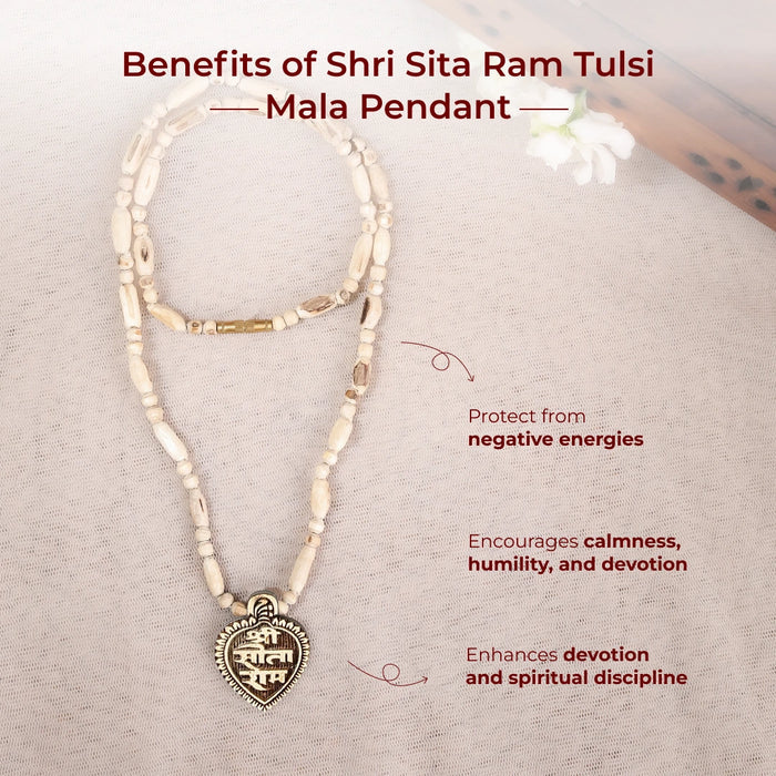 Shri Sita Ram Tulsi Mala Pendant | Blessings of Shri Sita Ram Ji - view 2