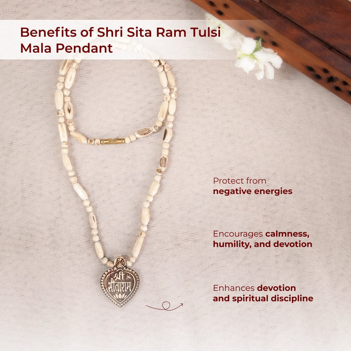 Shri Sita Ram Tulsi Mala Pendant | Blessings of Shri Sita Ram Ji - view 2