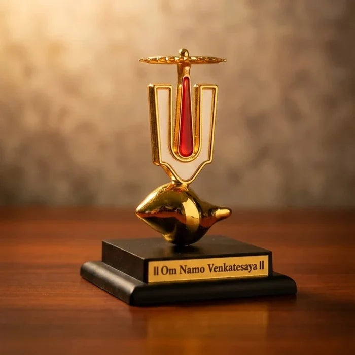 Shri Vishnu Shankh Tilak Chakra with Base