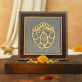 Shubh Labh Raw Pyrite Frame | Swastika Symbol for Prosperity