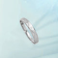 Silent Strength CZ Rhodium Plated 925 Silver Mens Ring (Adjustable)