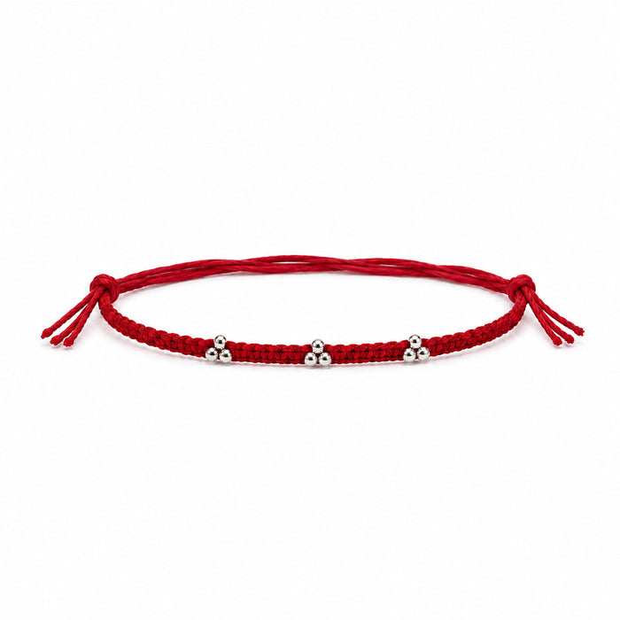 Silver Beaded Rakhi for Bhabhi