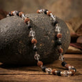 Silver Cap Rudraksha Karungali Sphatik Mala