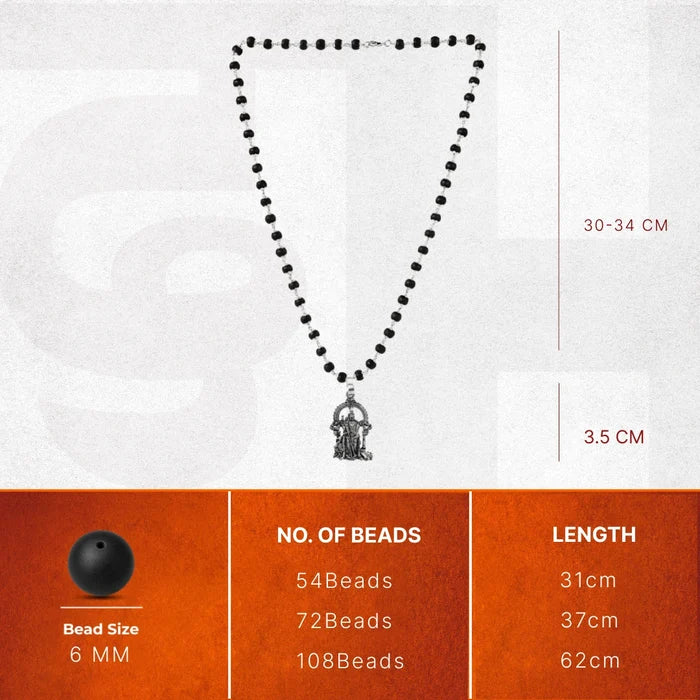 Silver Capped Lord Murugan Pendant - view 4