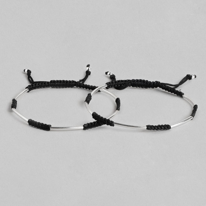 Silver Dhaaga Rhodium Plated 925 Sterling Silver Anklet