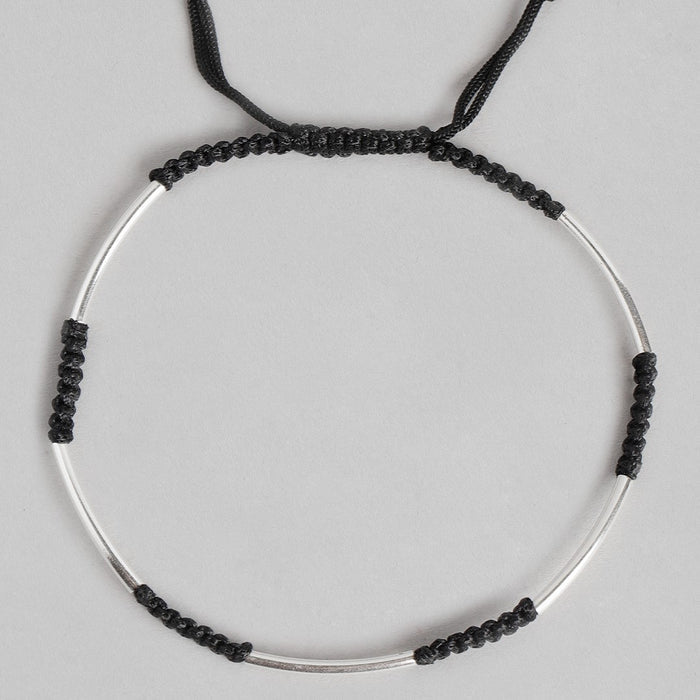 Silver Dhaaga Rhodium Plated 925 Sterling Silver Anklet