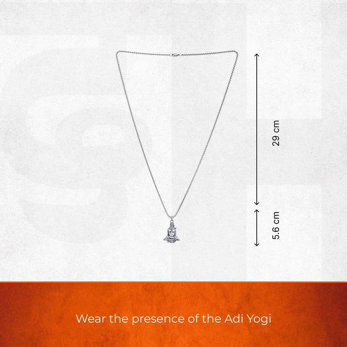 Silver Plated Lord Shiva Face Pendant