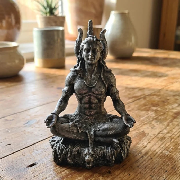 Silver Resin Shiva Murti for Idol for Home, Mandir & Car