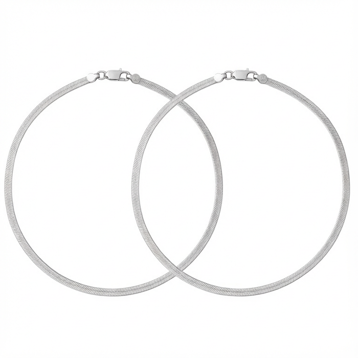 Silver Weave Rhodium Plated 925 Silver Women's Anklet