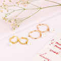 Simple and Beaded Pearl 925 Sterling Silver Earring Combo