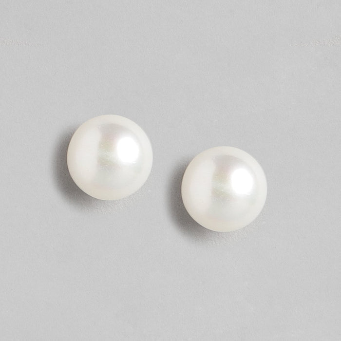 Simple Pearl 925 Sterling Silver Earring Combo