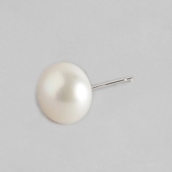 Simple Pearl 925 Sterling Silver Earring Combo