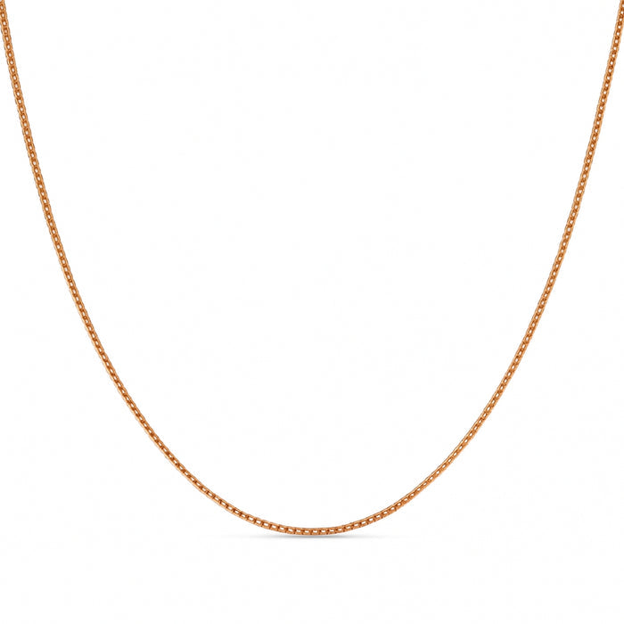 Simple Rose Gold Plated 925 Silver Box Chain