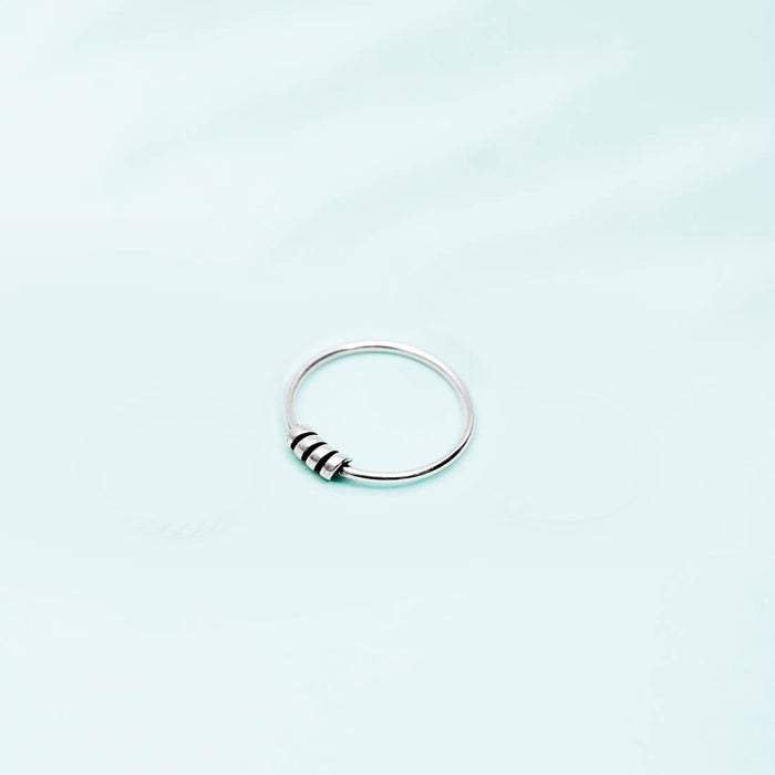 Simple Round Shaped 925 Silver Piercing Nose Pin