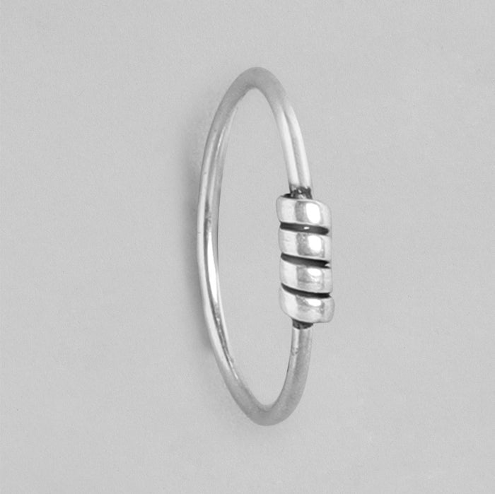 Simple Round Shaped 925 Silver Piercing Nose Pin