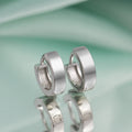 Simple Silver 925 Silver Hoop Earrings