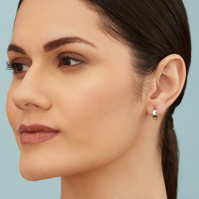 Simple Silver 925 Silver Hoop Earrings