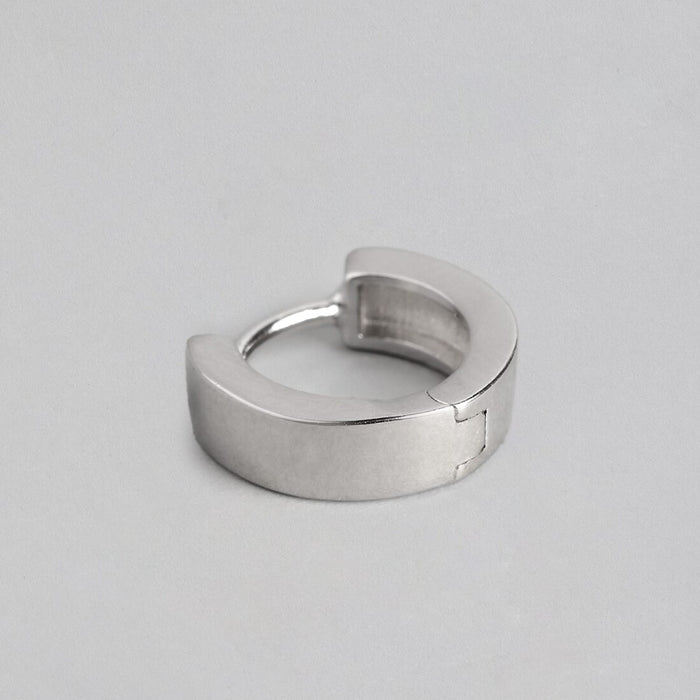 Simple Silver 925 Silver Hoop Earrings