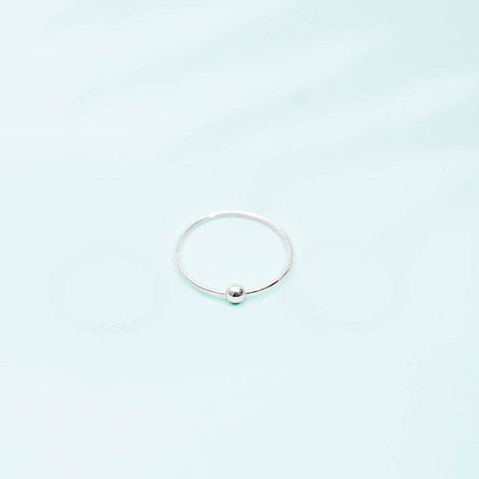Simple Single Bead 925 Silver Piercing Nose Ring