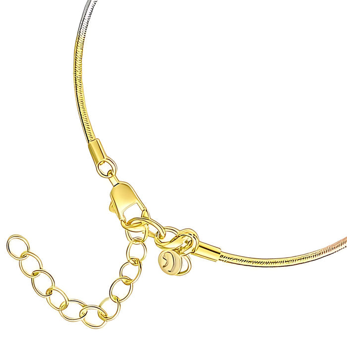 Simple Triple Tone Chain 925 Sterling Silver Bracelet