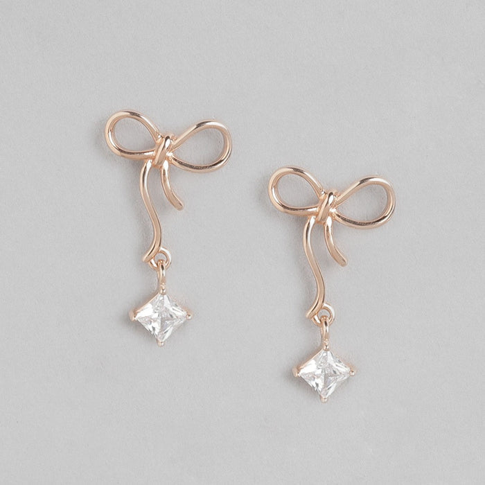 Simply Bow Rose Gold Plated 925 Sterling Silver Jewelry Set