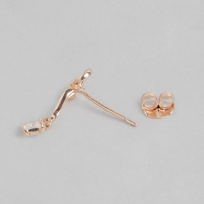 Simply Bow Rose Gold Plated 925 Sterling Silver Jewelry Set