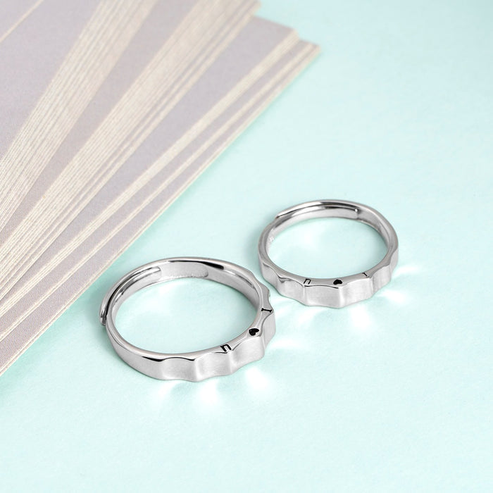 Simply Love 925 Sterling Silver Couple Ring (Adjustable)