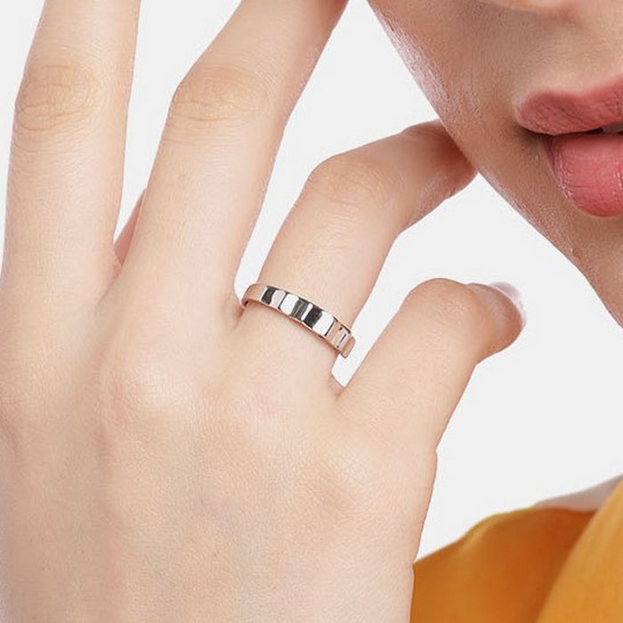 Simply Love 925 Sterling Silver Couple Ring (Adjustable)