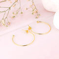 Single Drop Gold Plated 925 Sterling Silver Earring