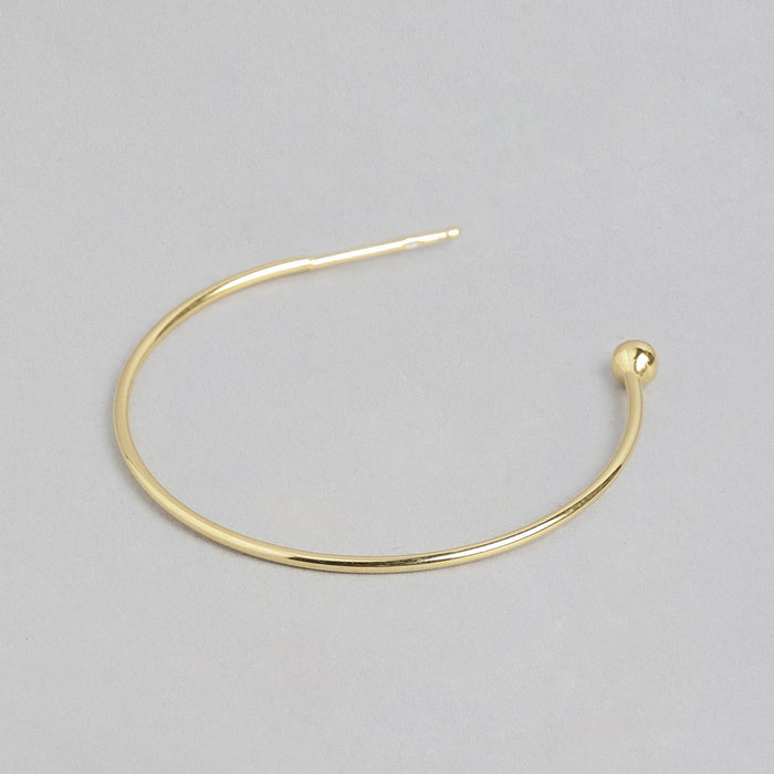 Single Drop Gold Plated 925 Sterling Silver Earring