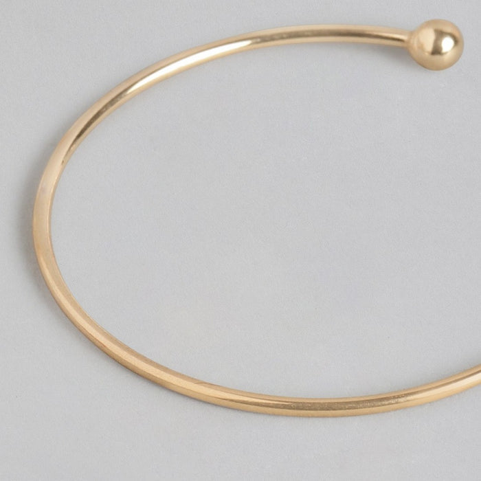 Single Drop Hoop Rose Gold Plated 925 Sterling Silver Earring