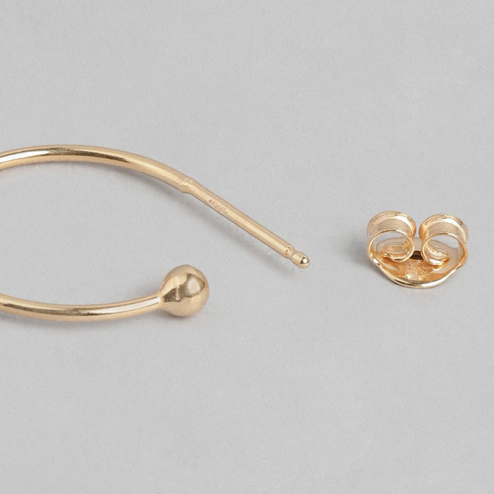 Single Drop Rose Gold Plated Silver Earring