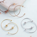 Single Drop Rounded Earring Triple Hoops Combo 925 Sterling Silver