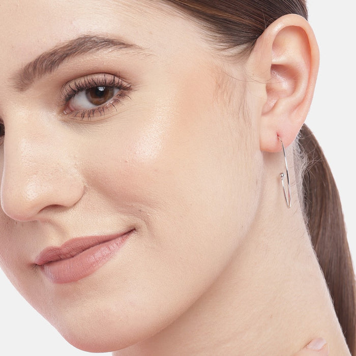Single Drop Rounded Earring Triple Hoops Combo 925 Sterling Silver