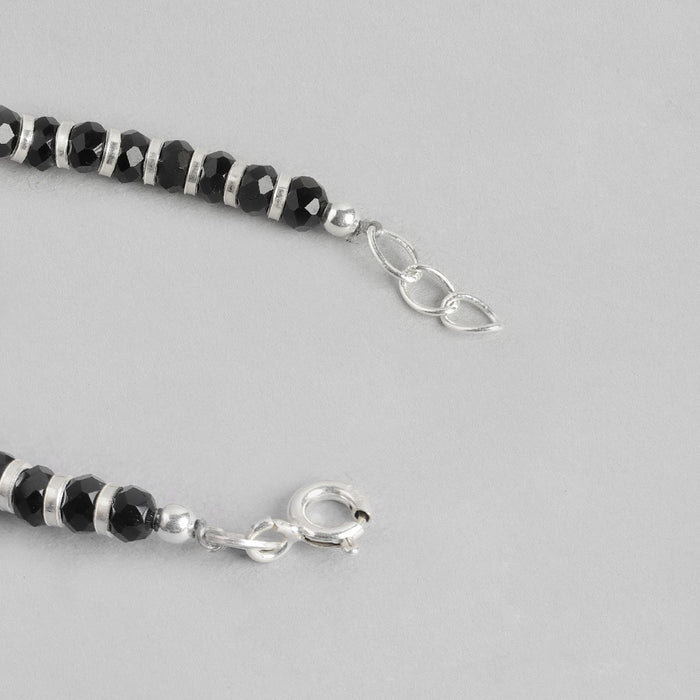Single Evil Eye Beaded 925 Sterling Silver Kids Bracelet (Age : 0 - 3 Years)