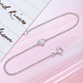 Single Heart Solitaire Cubic Zirconia 925 Silver Bracelet