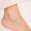 Sleek Dual-Tone Twist Rose Gold & Rhodium-Plated 925 Silver Anklet