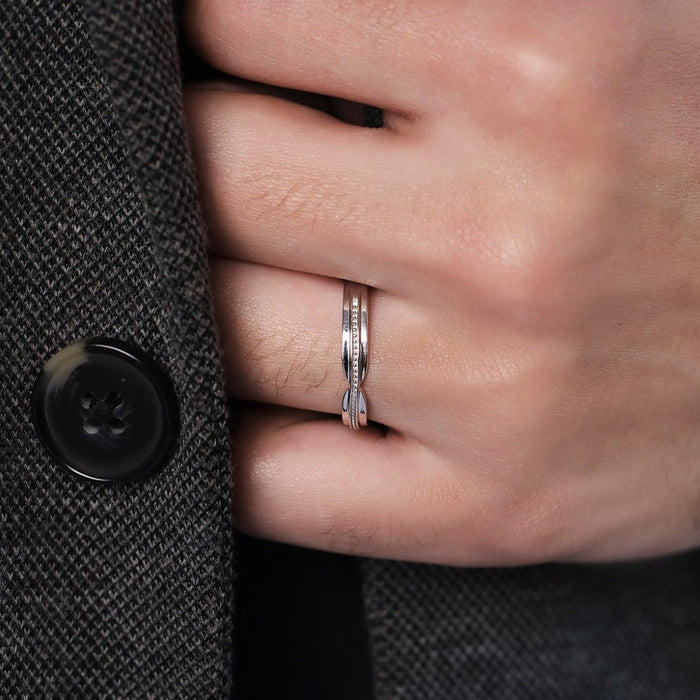 925 Sterling Silver Elegant and Sleek 925 Sterling Silver Silver Ring For Him (Adjustable) for Women – Zavya