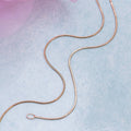 Sleek Minimal Rose Gold Plated 925 Silver Snake Chain Anklet