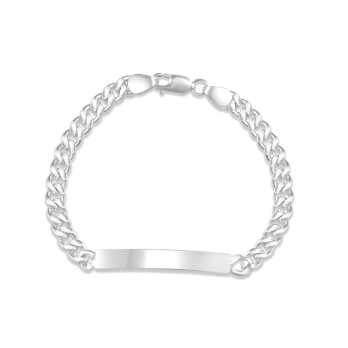 Sleek Silver Plated 925 Sterling Silver Men's Bracelet