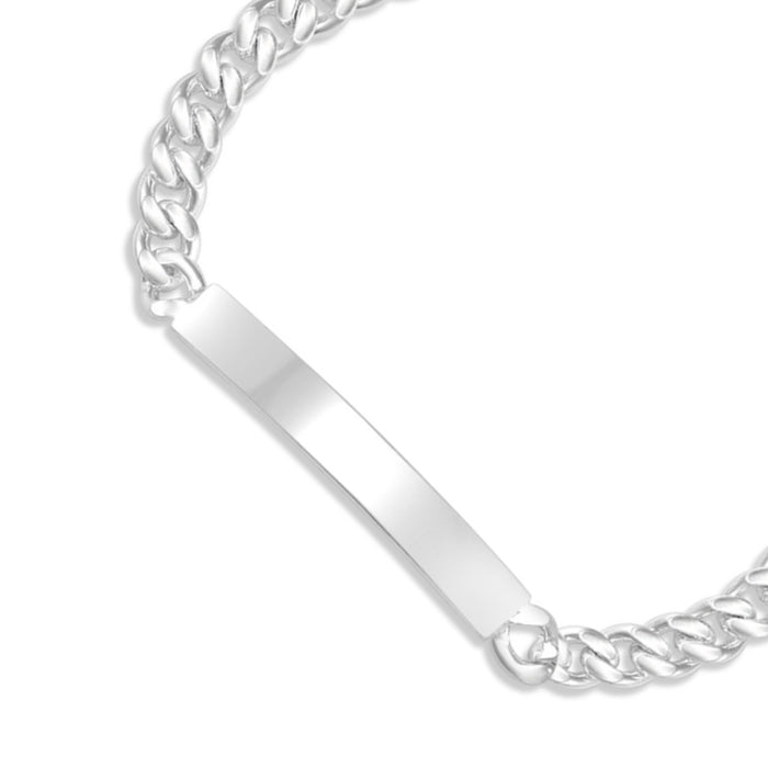 Sleek Silver Plated 925 Sterling Silver Men's Bracelet