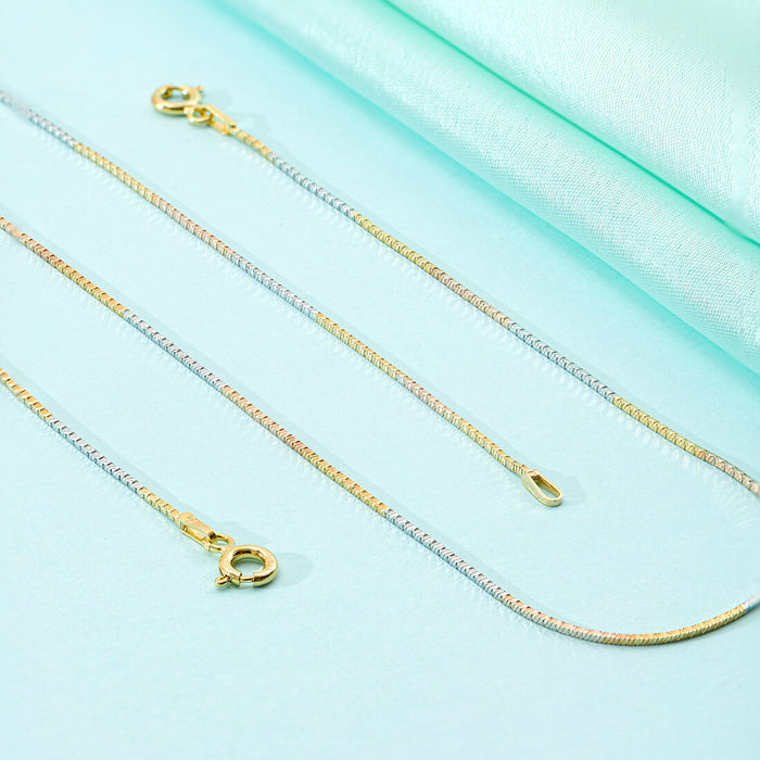 Sleek Triple Tone 925 Silver Anklet
