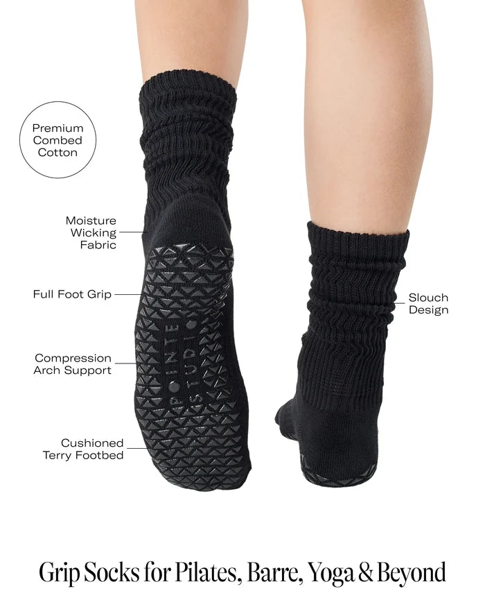 Slouch Crew Ankle Grip Sock