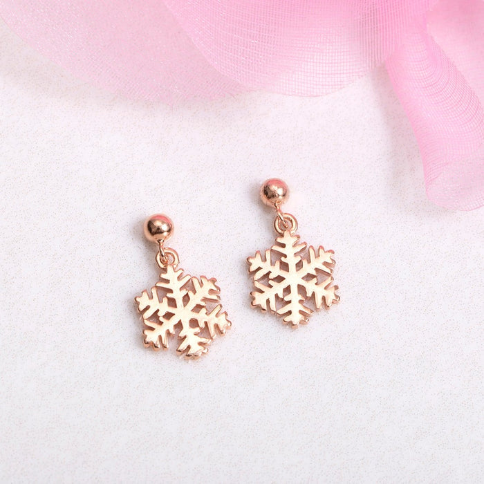 SnowFlake 925 Sterling Silver Drop Earrings