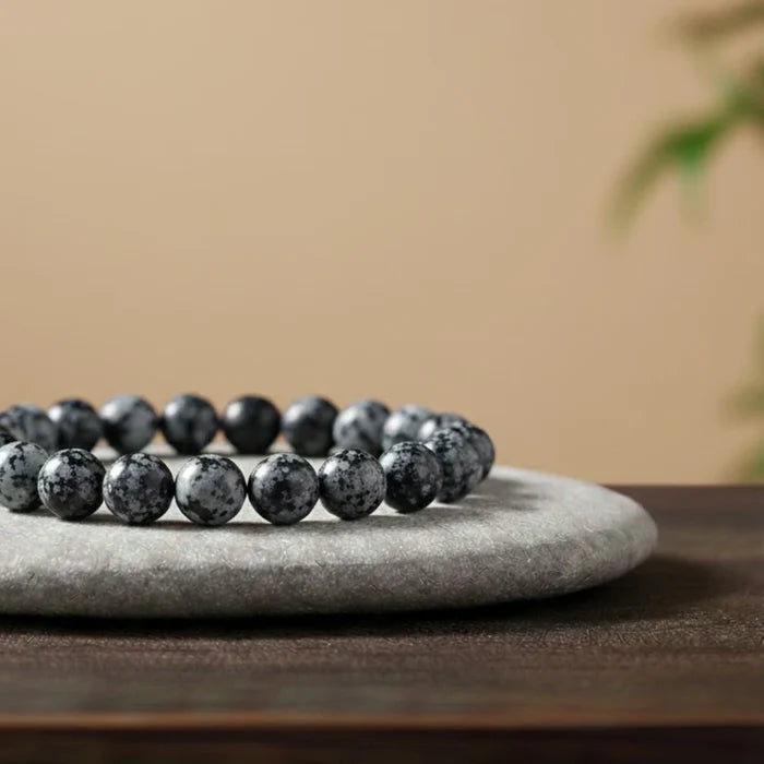 Snowflake Obsidian Bracelet