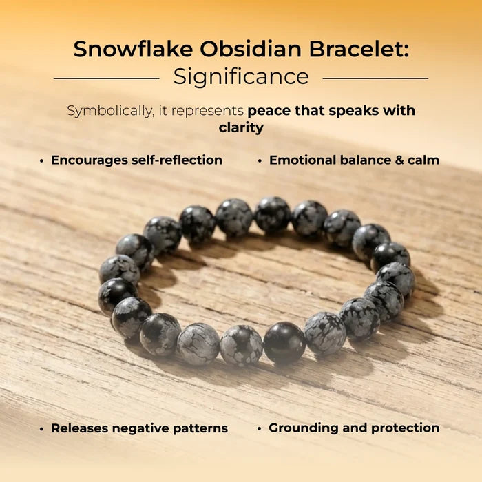 Snowflake Obsidian Bracelet - view 3